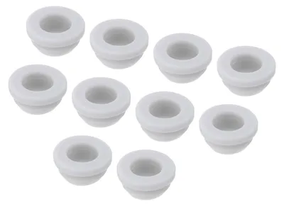 Gummistopfen 10er-Pack, 11 mm Bohrloch, 8 mm ID, grau