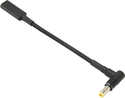 Obrázek produktu pro USB-C samice, DC 5,5 × 2,5 mm, napájecí kabel PD, 100 W, adaptér pro notebooky
