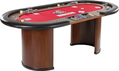 Produktbild von XXL Pokertisch ROYAL FLUSH, 213 x 106 x 75cm, Casino Poker Tisch Getränkehalter