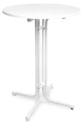 Produktbild von Beautissu Outdoor Stehtisch Bellini, klappbar, Ø80cm, Weiß