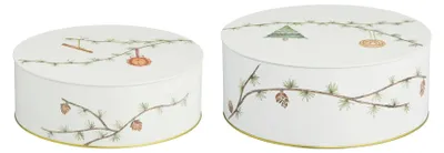 Immagine prodotto di Kähler Design - Scatola per biscotti natalizi Hammershøi, 2 pezzi, in metallo