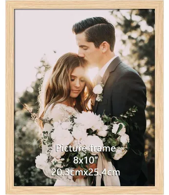 Image de Cadre photo de 20x25 cm, en bois imitation, en plastique, pour accrocher au mur ou poser sur une table