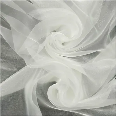Chrystal Organza-Stoff Zuschnitt ab 1 x 1,4 m hauchzart fein transparent milchweiss