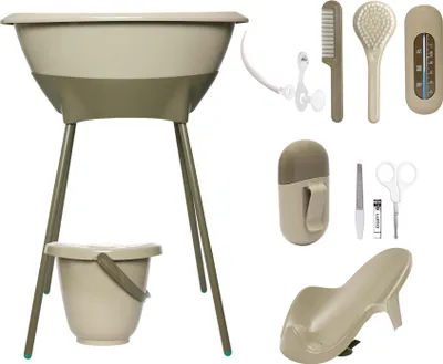 Immagine prodotto di Set da bagno Luma 8 elementi per il bagno e accessori verde oliva