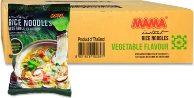 Produktbild von [ 24x 55g ] MAMA Instant Reisnudeln mit Gemüsegeschmack / Glutenfrei / Instant Rice Noodles with Vegetable Flavour / Gluten Free