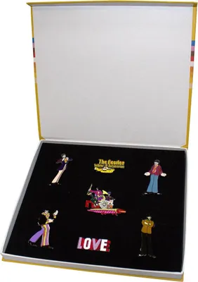 Produktbild von The Beatles - Abzeichen "Yellow Submarine Band" 7er-Pack Set - Zink-Legierung Nadel RO14168 (Einheitsgröße) (Bunt)