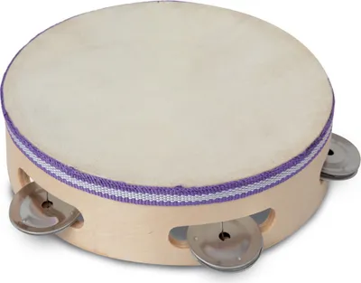 Image de Tambourin en bois 18 cm - bontempi - jouet instrument de musique