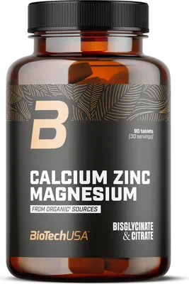Produktbild von Biotech USA Calcium Zinc Magnesium Organic 90 Tabletten
