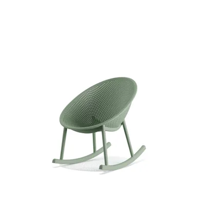 Produktbild von Best Qosy Outdoor Schaukelstuhl Gartenstuhl Loungestuhl Stuhl 66 x 83 x 80 cm Grün