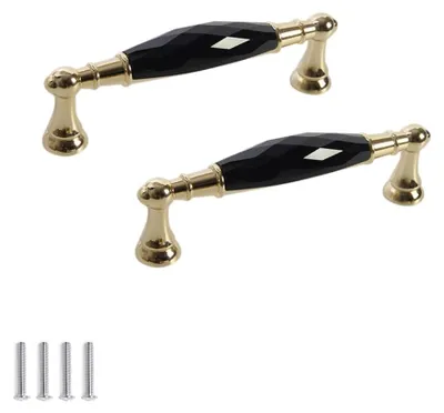 Produktbild von Griffleisten 128 mm – Kristallgriffe – Schubladengriffe – Möbelknöpfe – Türgriffe – Modernes Design – Elegante Verarbeitung