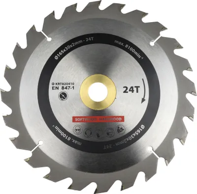Produktbild von Kreissägeblätter 165x30 mm 24T - Pro Stück