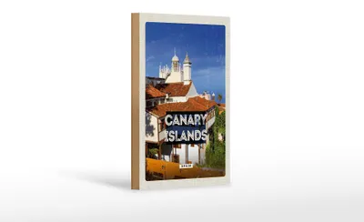 Produktbild von Holzschild Reise 12x18 cm Canara Islands Spain Urlaubsziel Dekoration
