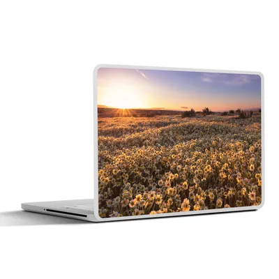 Produktbild von MuchoWow® Laptop Aufkleber Sticker Cover Blumen - Frühling - Sonnenuntergang 30x21 cm - Sticker für Laptop - Selbstklebend