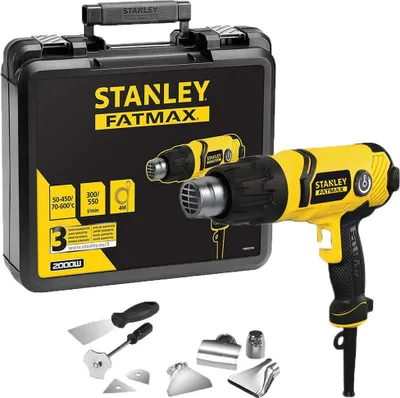 Produktbild von Stanley FME670K Fatmax HEIßLUFTPISTOLE HEIßLUFTFÖHN 2000W mit 4m Kabel & Koffer