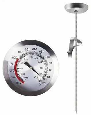 Produktbild von Famanu Küchenthermometer Professionelles HD-Display mit Clipdesign - Edelstahl