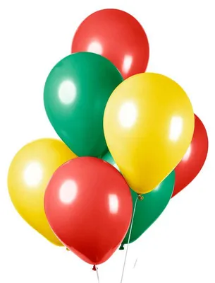Produktbild von 10 Stück Luftballons rot grün gelb 30 cm Durchmesser biologisch abbaubar