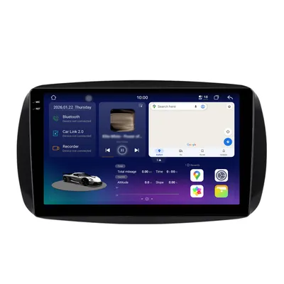 Zdjęcie produktu dla Carplay Radio samochodowe Android do Smart 453 2014-2019 Wireless CarPlay Android Auto GPS Navi 2K 128GB 9'' 4G LTE Bluetooth SWC