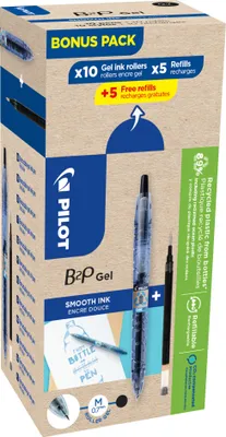 Immagine prodotto di Penna gel B2P 2719701G10M 0,7 mm nero Set 10+10 ricariche.