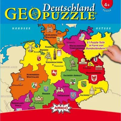 Produktbild von Geo Puzzle - Deutschland. 51 Teile