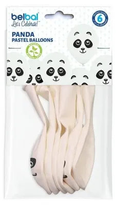 Obrázok produktu pre Balóny s motívom pandy, 30 cm, 6 kusov - Aliga