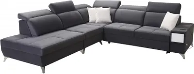 Produktbild von IM Sofa Couch L-Form mit Bettfunktion DEOS IX Bettkasten Grau Stoff CASABLANCA 2315 Linksseitig Hochwertige Qualität