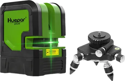 Obrázok produktu pre Laserová vodováha Huepar, presnosť ±3 mm/10 m, prenosná konštrukcia, sada 3