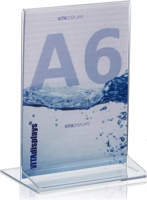 Produktbild von DIN A6 T-Ständer SOLUM aus Plexiglas (50 Stück)