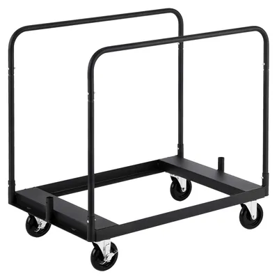 Produktbild von Plattenwagen 816 kg, Plattenkarre, Plattenroller mit 360° Lenkrollen, Zurrgurt, 3 Handläufe, Schwarz | 955x610x935 mm | 22 kg