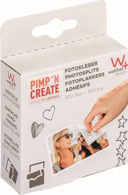 Produktbild von Walther Design Fotokleber „Photosplits“, selbstklebend, 500 Stück, 13 x 17 mm