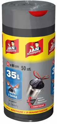 Obrázok produktu pre Jan N. Magnum 35L vrecia na odpadky, 50 kusov