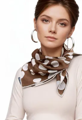 Produktbild von Prettystern 100% Wolle Damen Nickituch 65x65 cm doppelseitig bedrucktes Halstuch