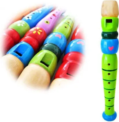 Produktbild von keepdrum KFL1GR Flöte aus Holz für Kinder Grün