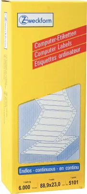 Produktbild von Avery Mailing Labels 88,9x23mm, 6000 Stück(e)