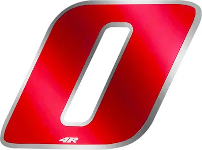 Produktbild von Aufkleber Rennnummer für Motorrad "0" Rot 65 x 85 mm