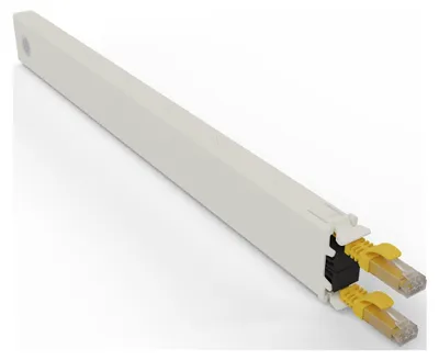 Produktbild von PATCHBOX .one / Cassette / 8RU / UTP / Yellow, 0,8 m, Cat6a, U/UTP (UTP), RJ-45, RJ-45, Gelb