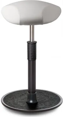 Produktbild von Sitz- Stehhocker Free Tall Triangel Boxmark Leder Weiß schwarz /schwarz.