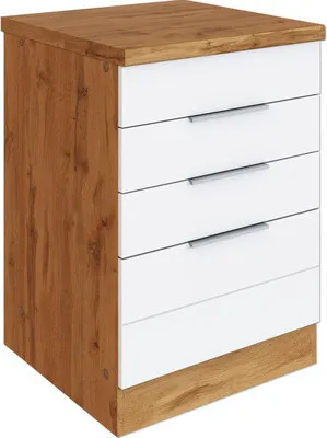 Produktbild von Held Möbel Kochfeldumbauschrank Florenz BxTxH 60 x 60 x 82 cm weiß matt zerlegt Anschlag reversibel 475.2.6291