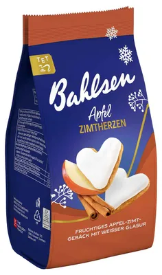 Produktbild von BAHLSEN 80470 Weihnachtsgebäck Apfelzimt-Herzen - 100 g, KI-generiertes Bild