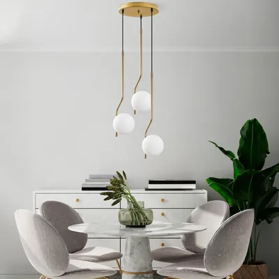 Immagine prodotto di Opviq, Tulýp - 13823, lampadario, oro, corpo in metallo, 35 x 35 x 110 cm