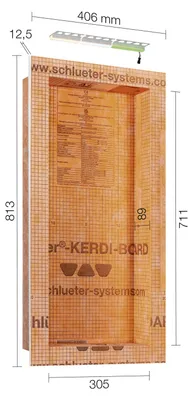 Produktbild von Schlüter® KERDI BOARD NLT Wandnische 305 x 711 x 89 tralweiß (KB12NLTP3AE2)
