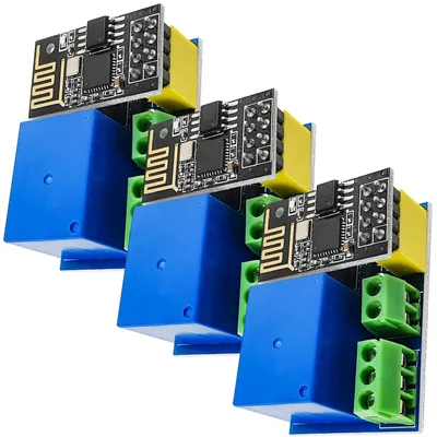 Produktbild von AZ-Delivery Mikrocontroller ESP8266-01S ESP-01S Wlan WiFi Modul 5V mit Relais Adapter, 3x Relais-ESP01