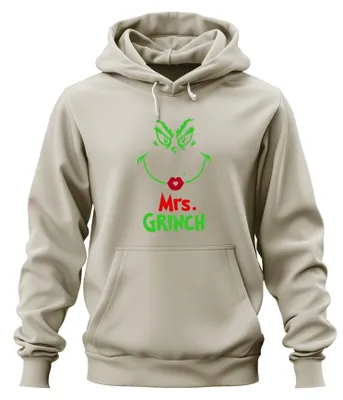Produktbild von Mrs. GRINCH Weihnachten Lustig Weihnachtsfrau Grinch Hoodie Kapuzenpullover, Natur, XXL