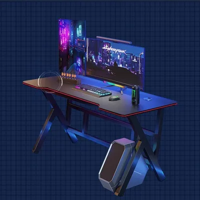 Produktbild von Biurko Gamingowe Stół Dla Gracza Komputerowe Czarne Duże Nowoczesne Loft