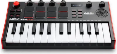 Obrázok produktu pre Klávesnica AKAI MPK Mini Play MK3 Control Pad ovládač MIDI USB Black, Red
