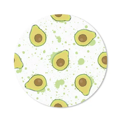 Produktbild von MuchoWow® Mauspad Mousepad Avocado - Muster - Grün 20x20 cm - Mousepads - Maus Mat - Pad - Mausunterlage - Schreibtischmatte