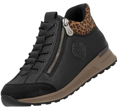 Image de Rieker Damen Stiefelette Schwarz – Extra Weit