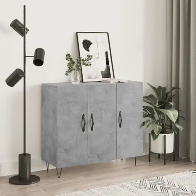 Produktbild von vidaXL Sideboard Betongrau 90x34x80 cm Holzwerkstoff