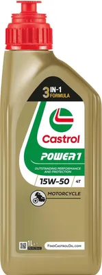 Produktbild von Castrol Power 1 4T 15W-50, 1 l, 15W-50, Sommer/Winter, Motorrad, Benzin, -33 °C