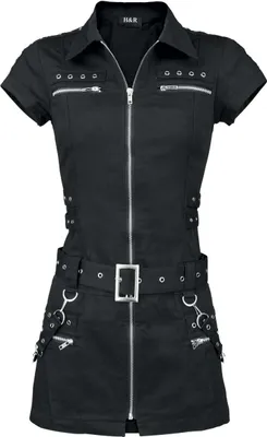 Produktbild von H&R London Kurzes Kleid Damen Black Zip Dress schwarz S