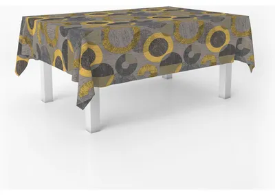 Tischdecke 200x140 cm gelb wasserdicht pflegeleicht